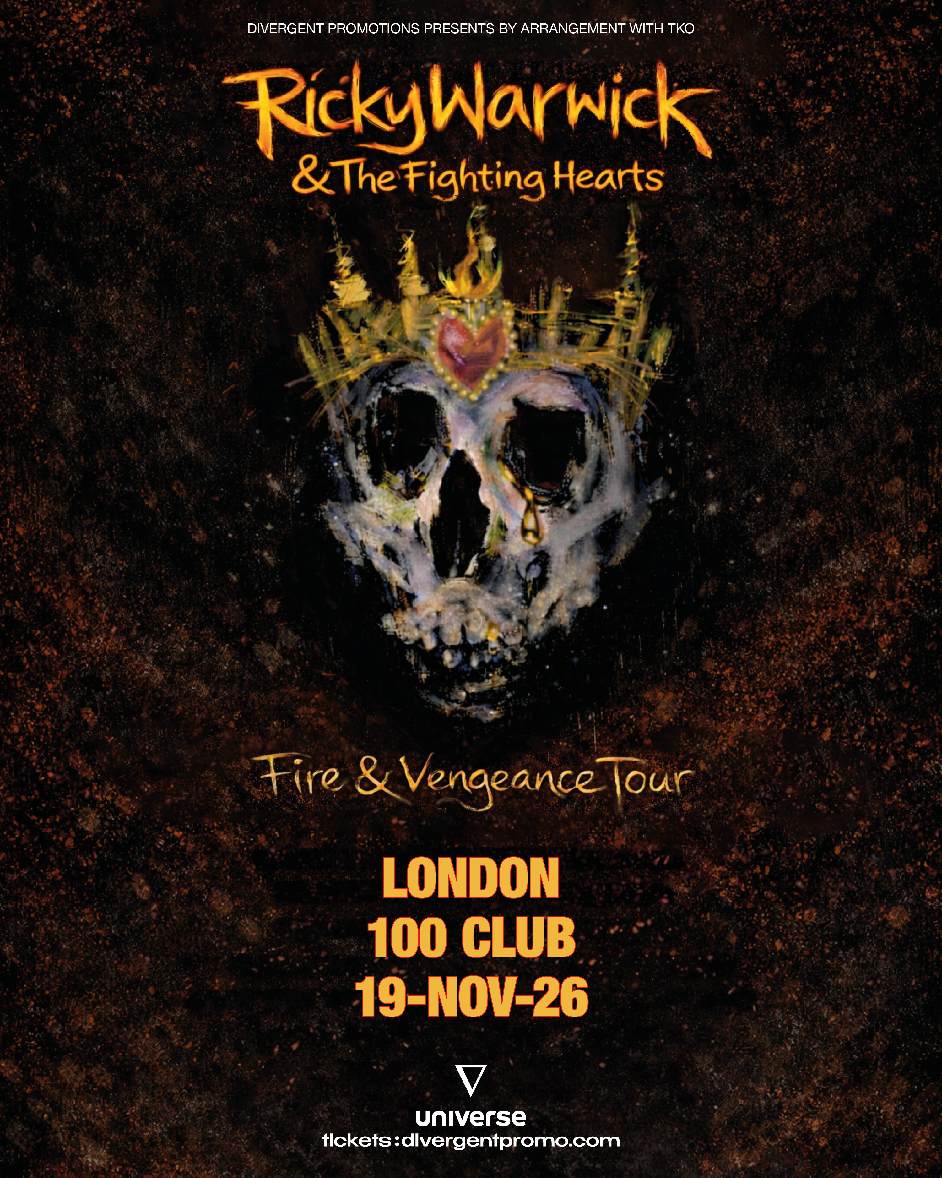 Ricky Warwick & The Fighting Hearts + RT-Zed